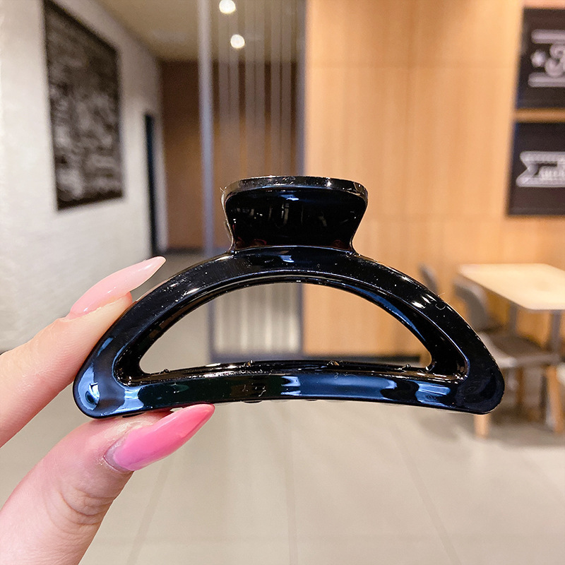 韓国風シャーククリップ、女性用の大きめのシンプルで多用途なヘアクリップ、ネットセレブのヘアアクセサリー、入浴用の後頭部のヘアクリップ|undefined