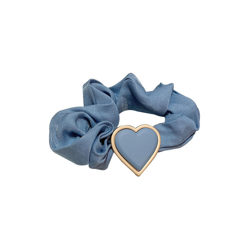 Corea del Sur Dongdaemun banda de pelo de alta calidad elegante cuerda de pelo Morandi color mate pintura amor mercerizado intestino grueso anillo al por mayor