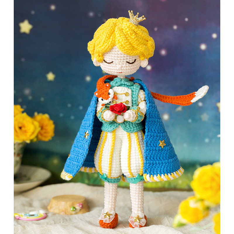 苏苏姐家小王子玩偶礼物diy钩针娃娃编织棉毛线团材料包尛