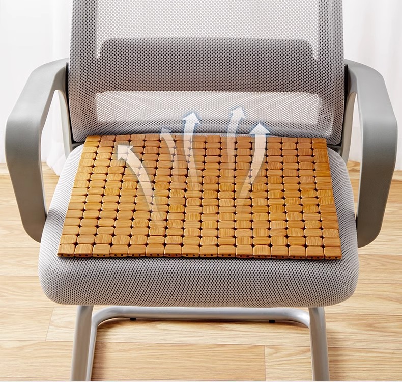 Car Seat Cushion Bamboo Mat Summer Cooling Pad Single Piece for Truck and Car Breathable Bamboo Mat Universal