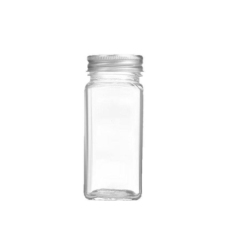 Amazon Cross-border 4oz tanque de almacenamiento de condimento cuadrado, fideos de chile, sub-embotellado de pimienta, botella de especias de sal de barbacoa