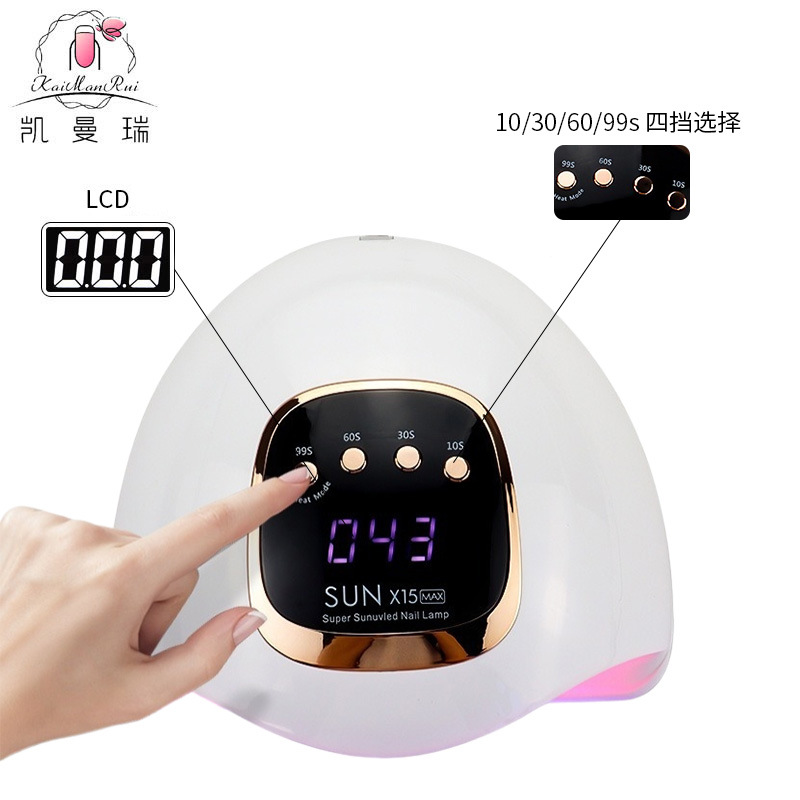 360W de alta potencia mejora de 90 lámparas UVLED doble fuente de luz de uñas de secado rápido lámpara de fototerapia de pegamento de uñas