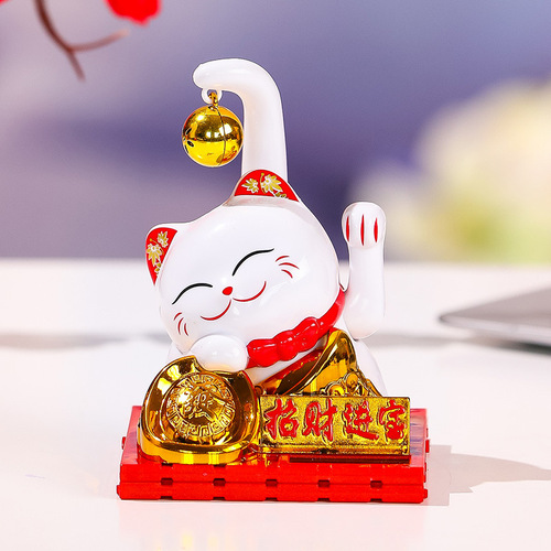 Creative Solar Lucky Cat Ornaments Office Desktop Cute Lucky Cat Dolls Decorative Birthday Gifts for Colleagues