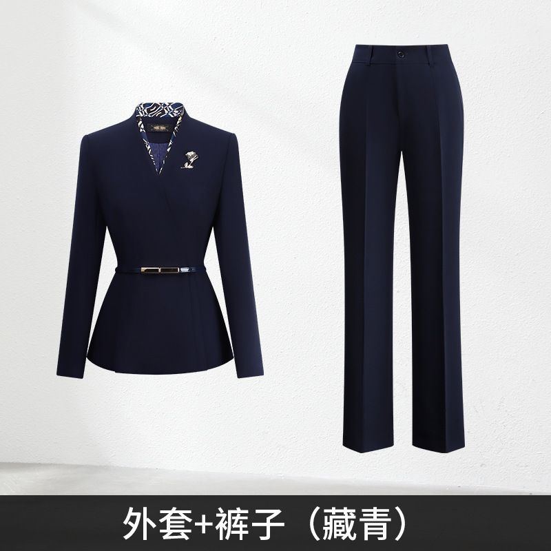 春秋冬季长袖职业套装女西装酒店珠宝店工服经理前台售楼部工作服|undefined