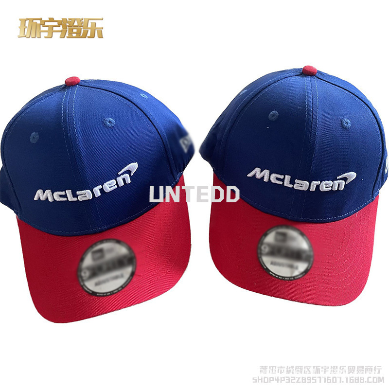 跨境汽车帽鸭舌帽F1方程式拉力赛棒球帽刺绣可调节弯沿车标赛车帽|undefined