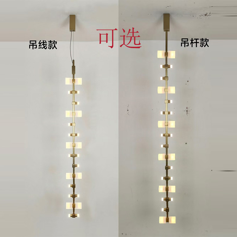 Lámpara dúplex Lámpara de pared para edificio dúplex Lámpara de pared Lámpara de cama minimalista posmoderna Lámpara de araña redonda Dormitorio Villa Comida moderna