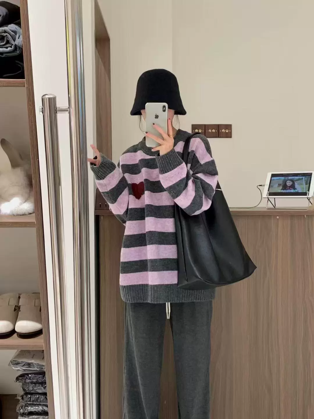 Thermal underwear, long down jacket, sweater, mid-length