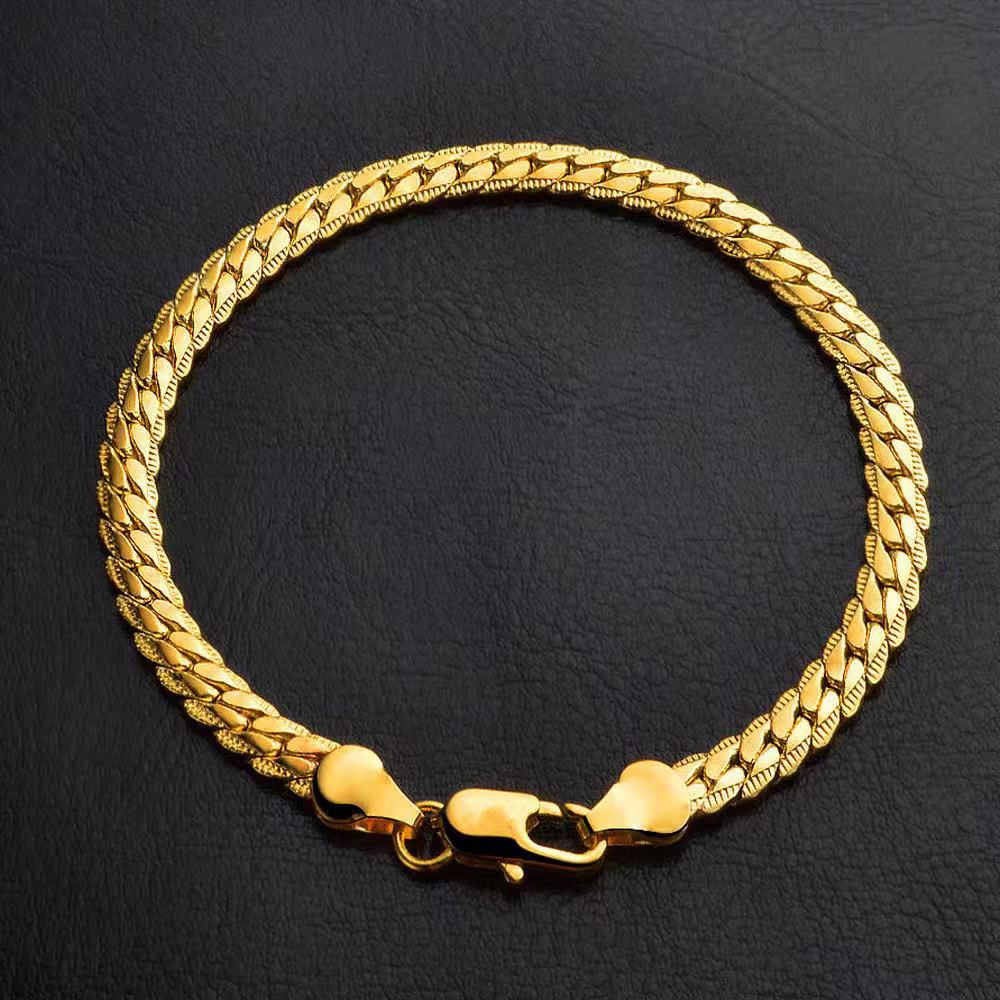 Golden bracelet, 5mm