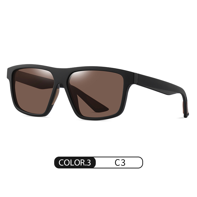 Gafas de sol polarizadas para hombre de nuevo estilo S11109 Gafas de sol de caja cuadrada de colores de moda TR Gafas de sol de protección solar para exteriores