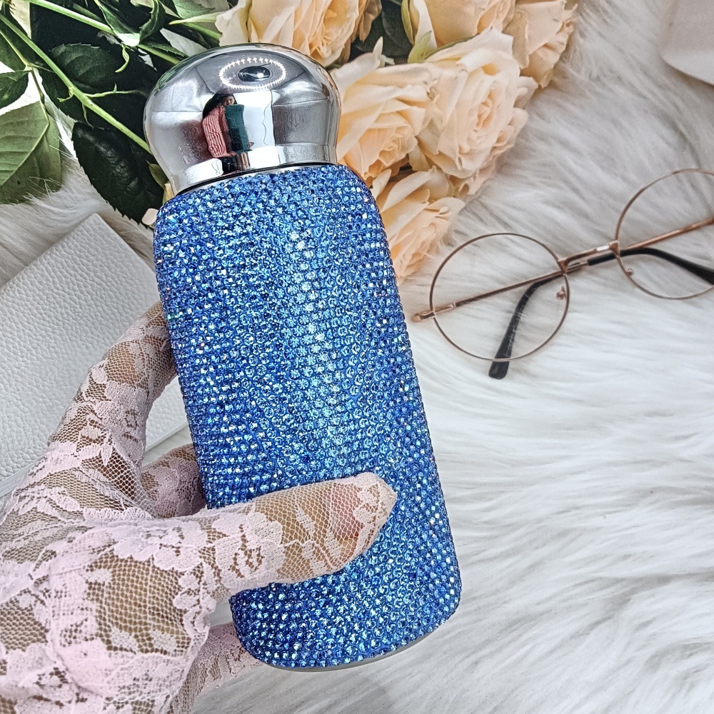 하늘색 보온병 컵