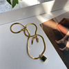 Retro zirconium stainless steel, brand necklace, fashionable accessory, European style, golden color, light luxury style