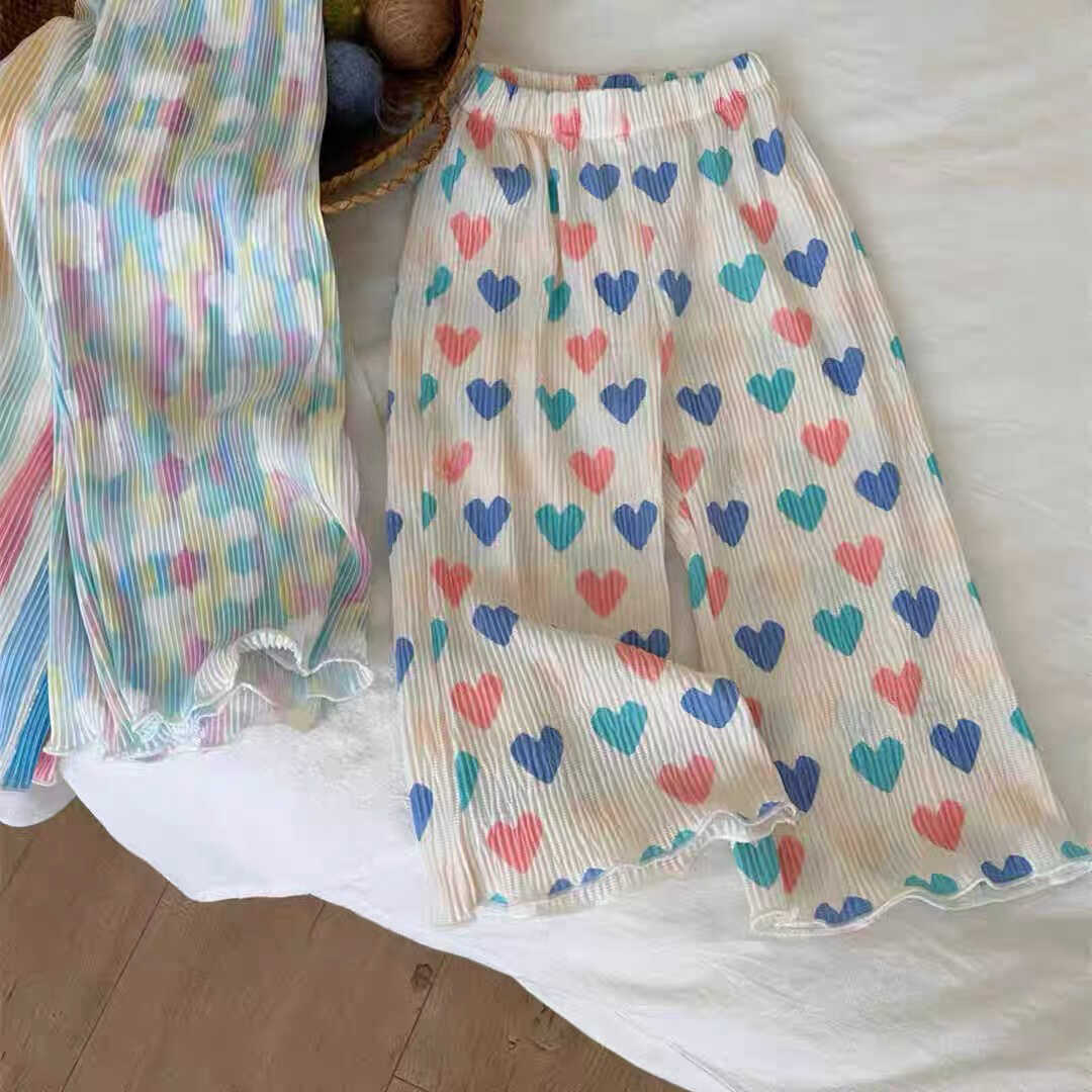 Baby Anti-mosquito Pants Summer Thin Girls' Pants Summer Thin Children's Flared Pants Western-style Ice Silk Children's Summer Wear Women's Treasure