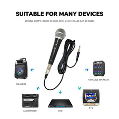 Bluetooth speaker with wired microphone, pull rod speaker with wired microphone, microphone set for K singers with wired dynamic microphone