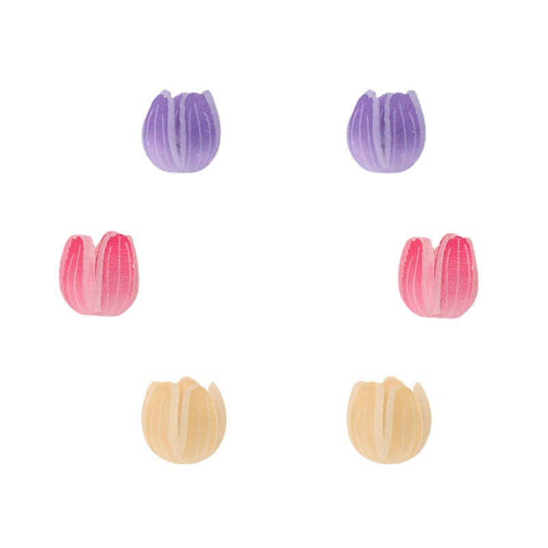 TikTok Pequeño Libro Rojo mismo diyLED noche Luz Accesorios para el cabello pendientes de la horquilla Hoja de acrílico Termocontraíble flor tulipán brote