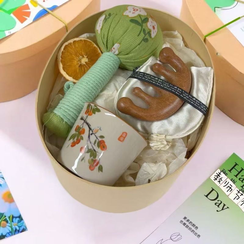 中式古风教师节创意礼品伴手礼 牛皮礼盒伴手礼套装 节日福利|undefined