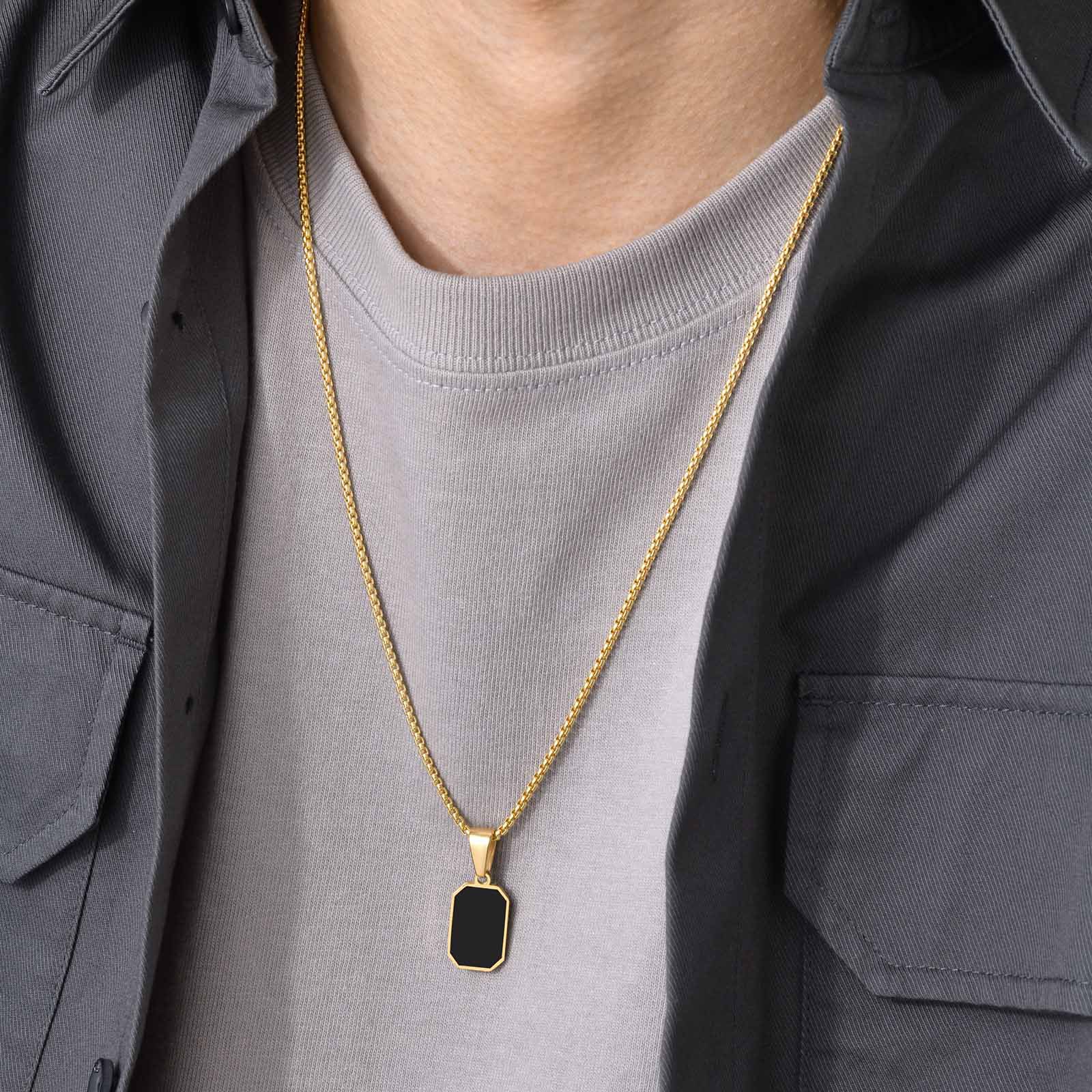 7g Weight Pendant Jewelry Making Type 18K Gold Plated Plating Material 201 Stainless Steel Chain Material 1 Piece Quantity Daily Occasion 201 Stainless Steel Material Geometric Pattern All Seasons Season Unisex Gender Polished Finish Polishing Design Simple Style Style Simple Style Geometric 201 Stainless Steel Polishing 18K Gold Plated Unisex 12