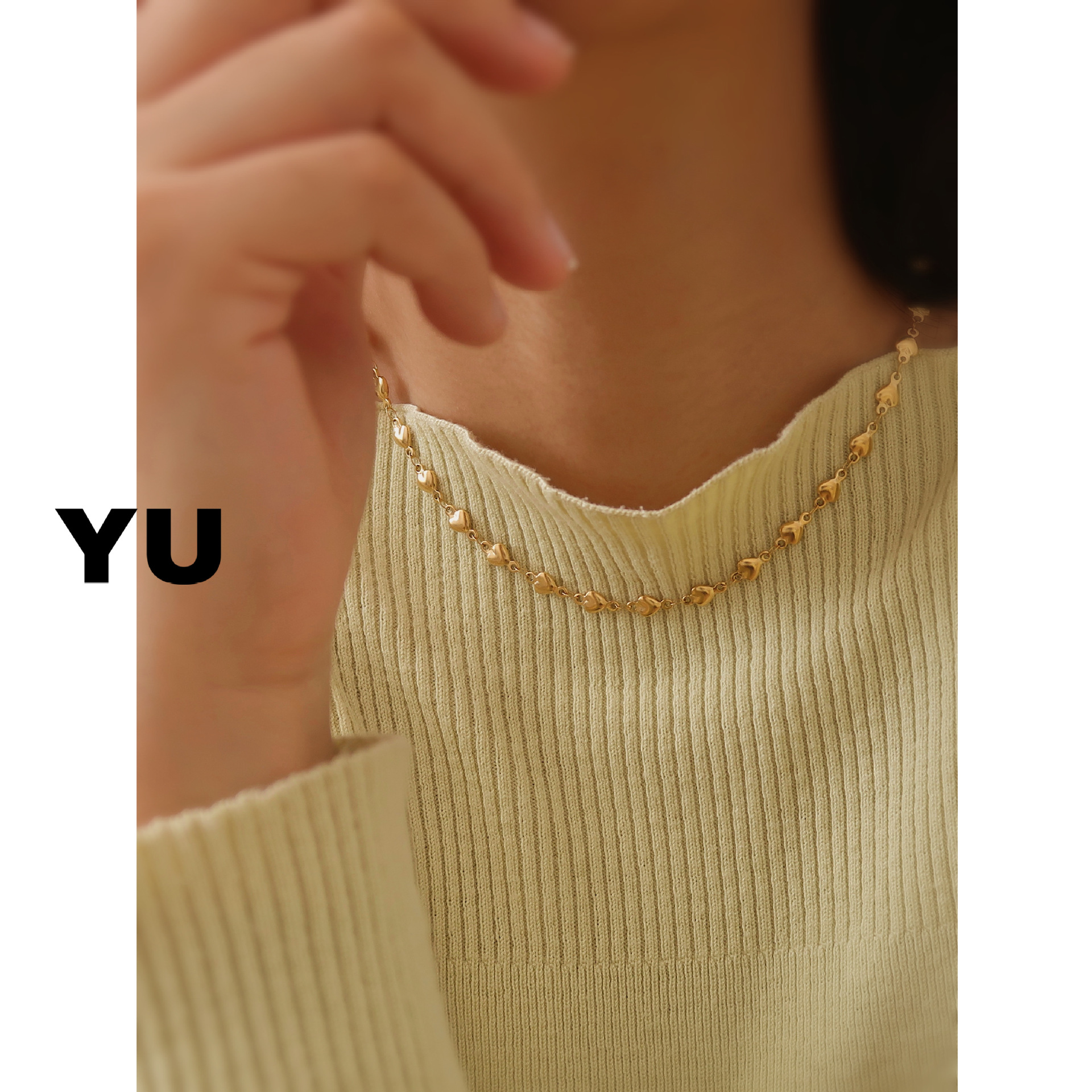 5g Weight Bracelets, Necklace Classification 1 Piece Quantity Daily Occasion Titanium Steel Material Heart Shape Pattern Women's Gender Plating Design Simple Style Style Titanium Steel Simple Style Heart Shape Plating Bracelets Necklace 7