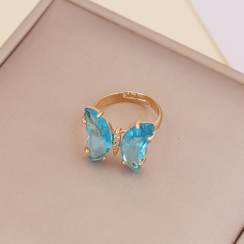 fashion zircon butterfly opening adjustable ring wholesalepicture9