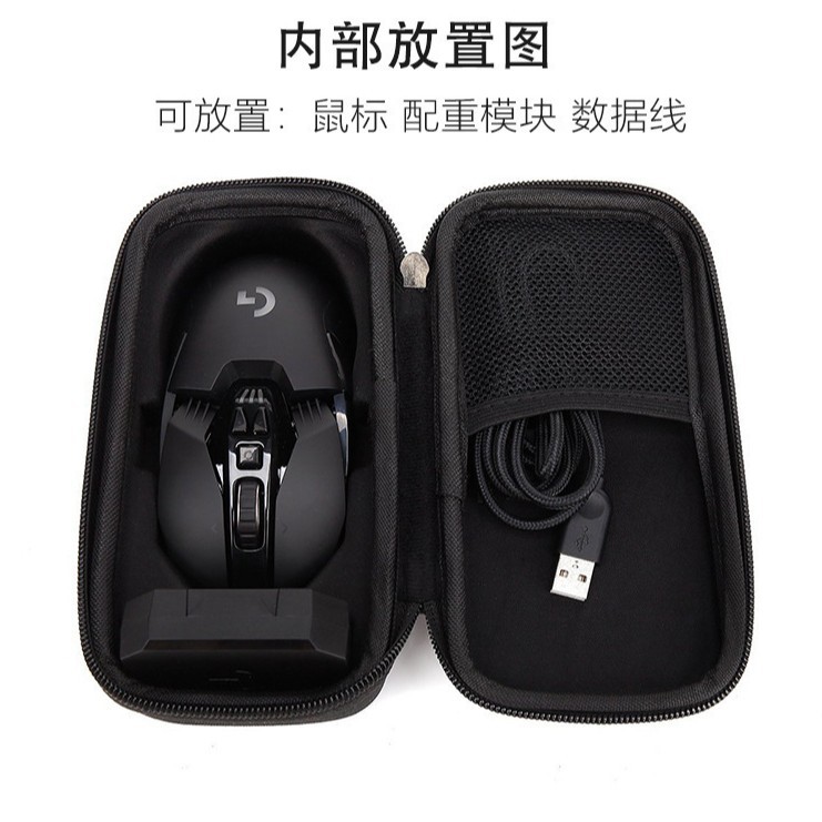 Suministro directo de fábrica de bolsa de almacenamiento portátil para ratón Logitech G502G903, bolsa a prueba de golpes, bolsa de almacenamiento multifuncional de EVA, digital