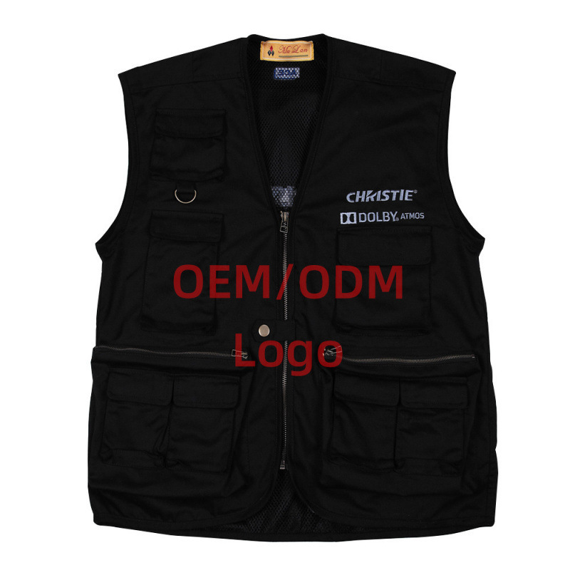 Black Export Model Sleeveless Trendy Men's Vest with Multiple Styles and Customizable Logo, Youth Style Vest for Europe and America