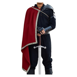 Cross-Border New Medieval Retro Shawl Renaissance Half-Shoulder Cloak Larp Halloween Performance Costume