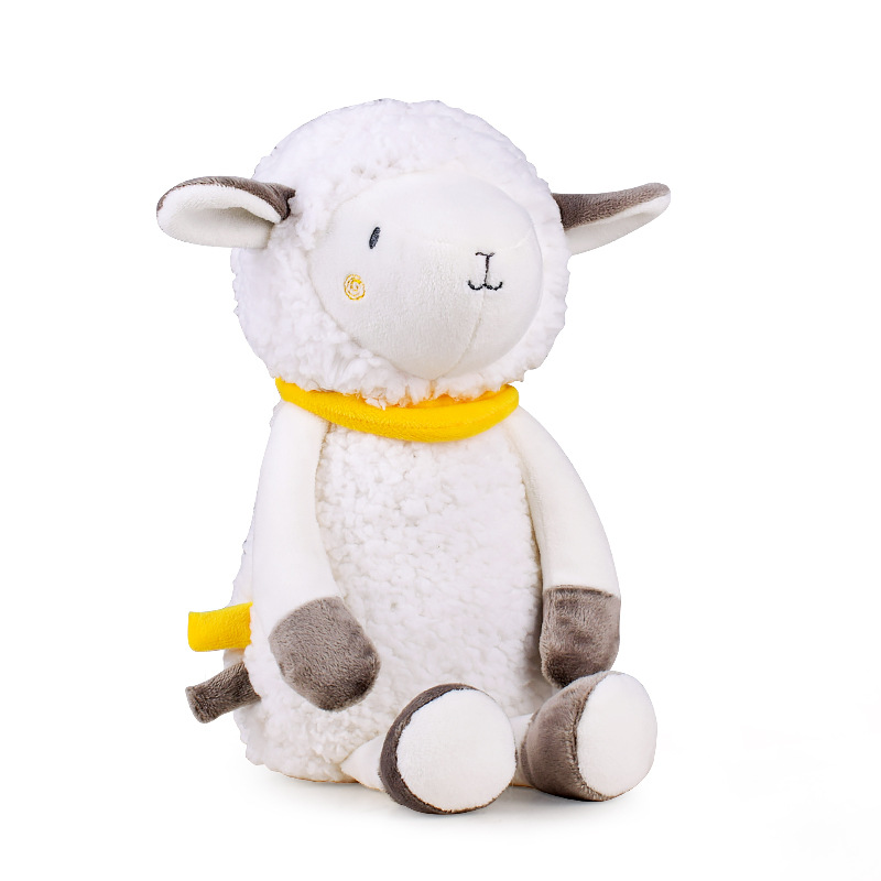 Muñeca de peluche para niños muñeca para dormir de ovejas muñeca calmante música ligera juguetes infantiles transfronterizos