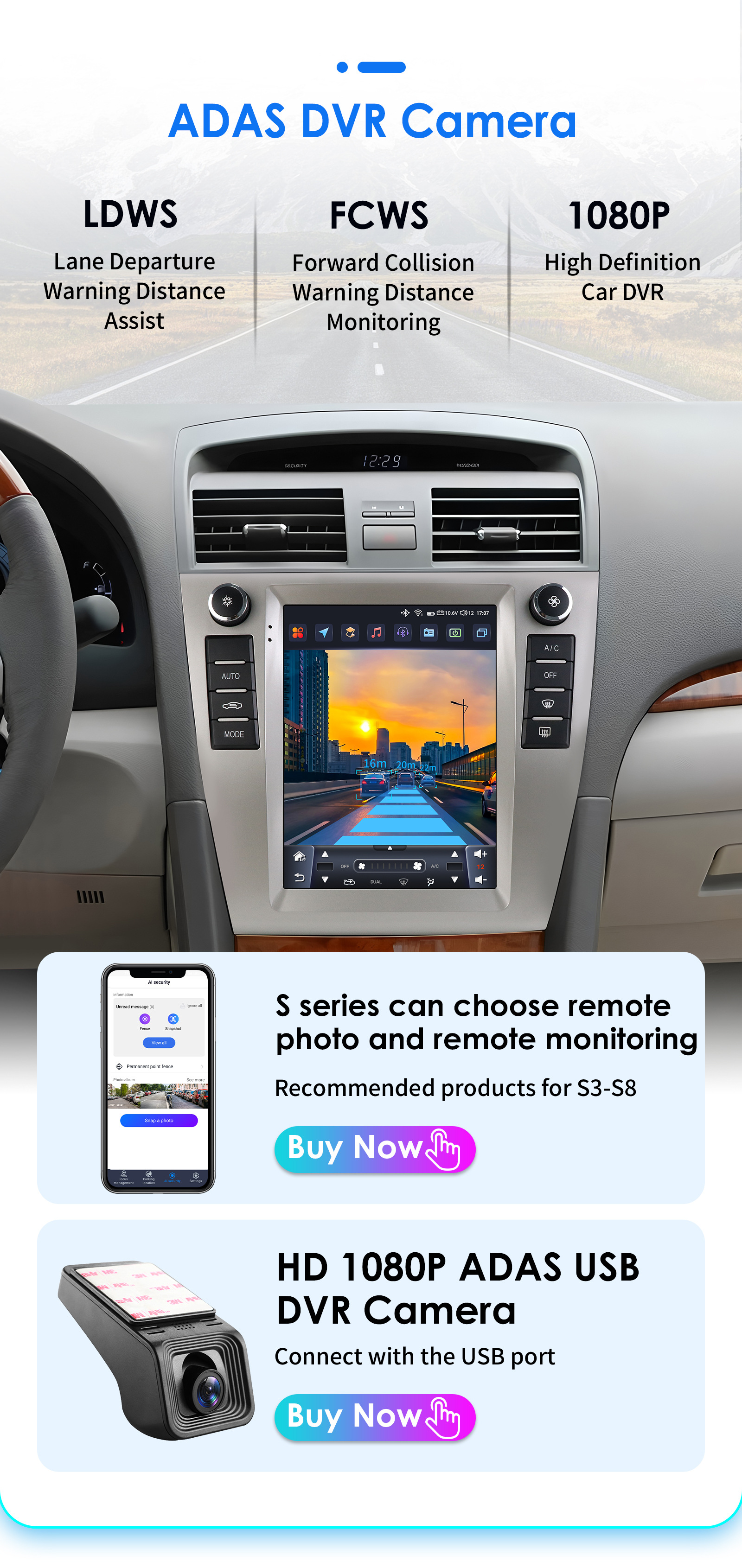 9.7inch Suitable for 06-11 Toyota Camry Android Car Bluetooth Vertical Screen Navigation Carplay