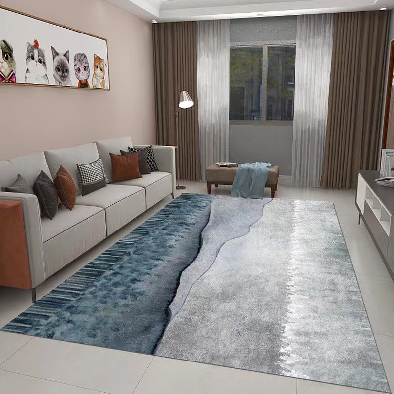 Alfombra nórdica geométrica para sala de estar, de gran superficie y cobertura completa, alfombra para dormitorio junto a la cama, alfombra resistente al desgaste para mesa de centro y sofá, para uso doméstico.