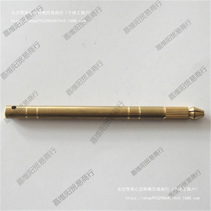 铜千枚通手柄可调节铜装针器/铜挑针/手工针/手缝针把手/挑针手柄