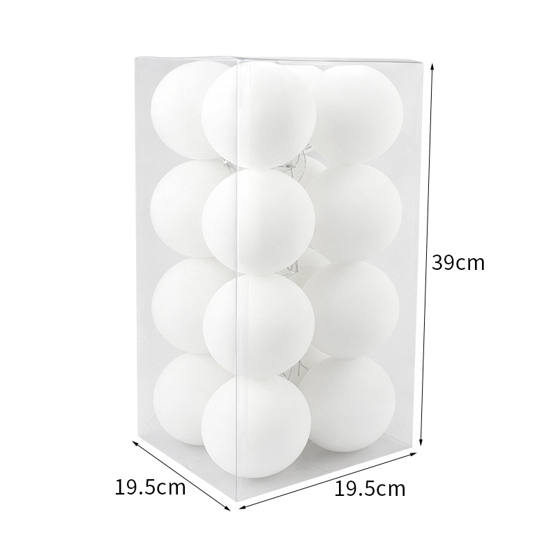 Bolas de Navidad 10CM / 16pcs Bolas de Navidad flotadas Bolas de plástico Colgante de Navidad atmósfera de vacaciones
