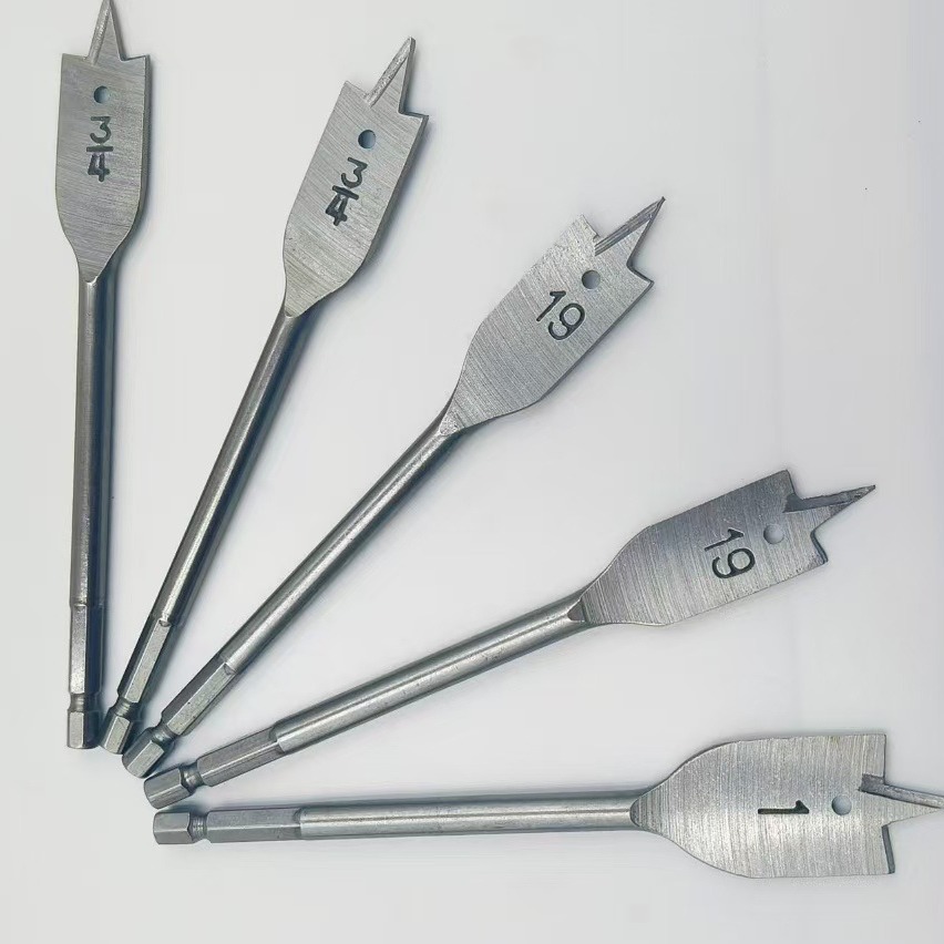 R槽平尖木工扁钻开孔器定位扩孔器 木工开孔打孔器