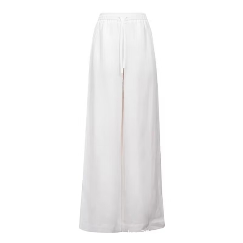 Quần culottes nữ ống rộng cạp cao thun lưng chất liệu linen mát mẻ — Màu đen chi tiết 1