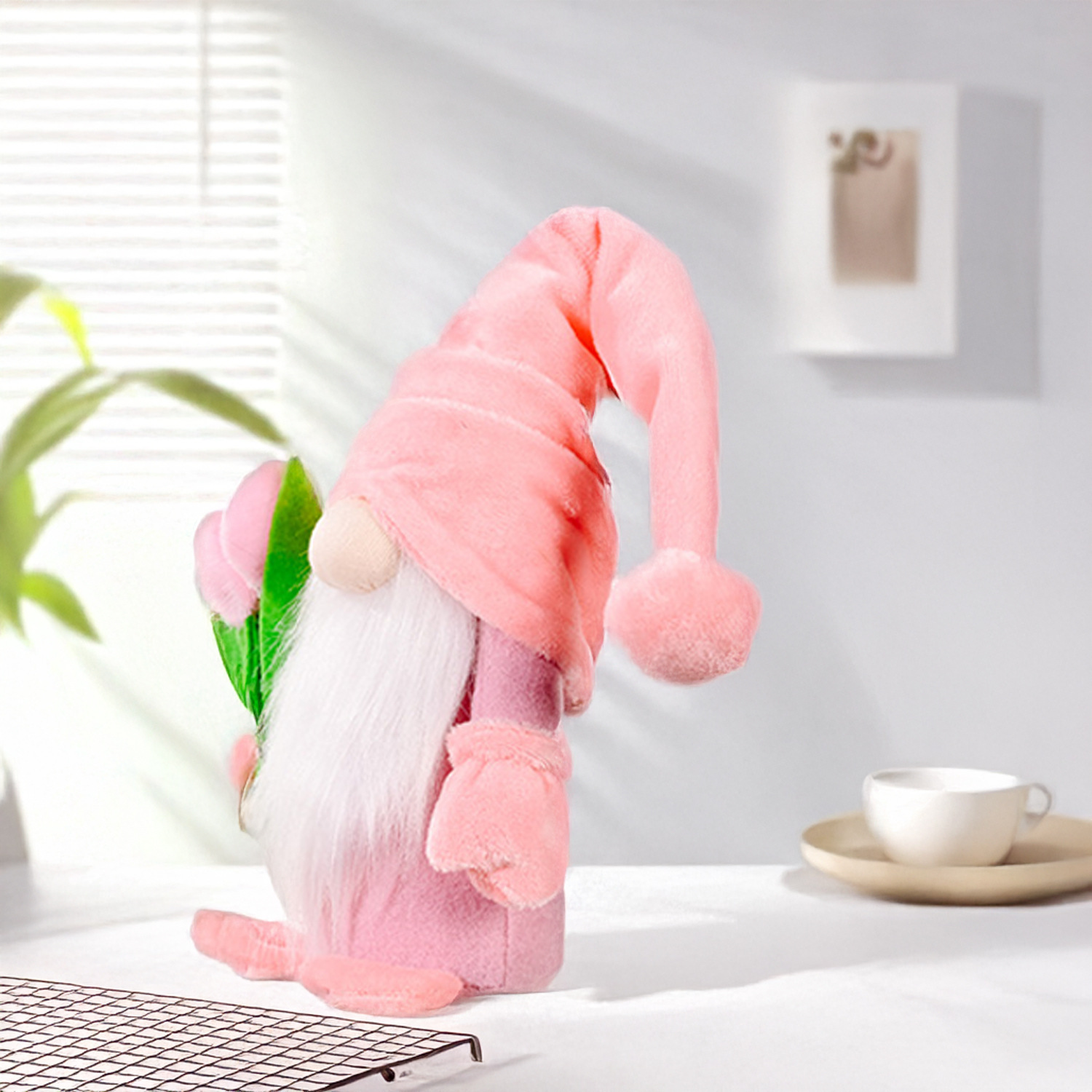 Cross-Border Nuevo Día DE LA Madre decoración Tulipán con flor sin rostro ancianos centro comercial ventana atmósfera suministros de diseño