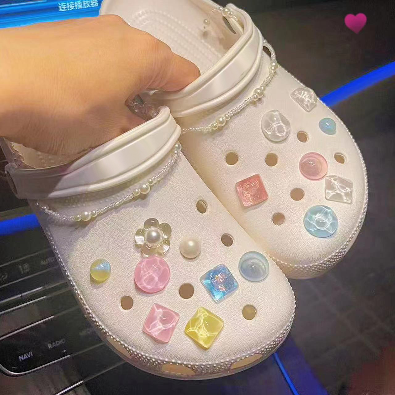 Xianmei 신발 버클 [비드 체인 포함] 스틱 좋은 배달