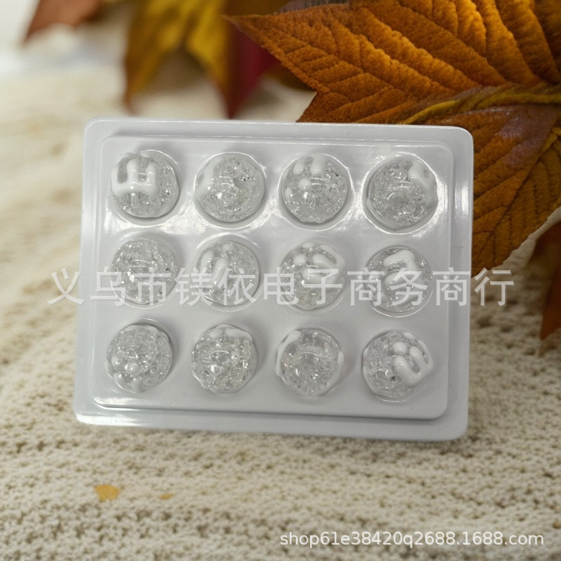 Acrílico goteo de aceite pintado esferas grietas pintadas a mano esferas hechas a mano diy accesorios de joyería de cadena de teléfonos móviles esferas sueltas