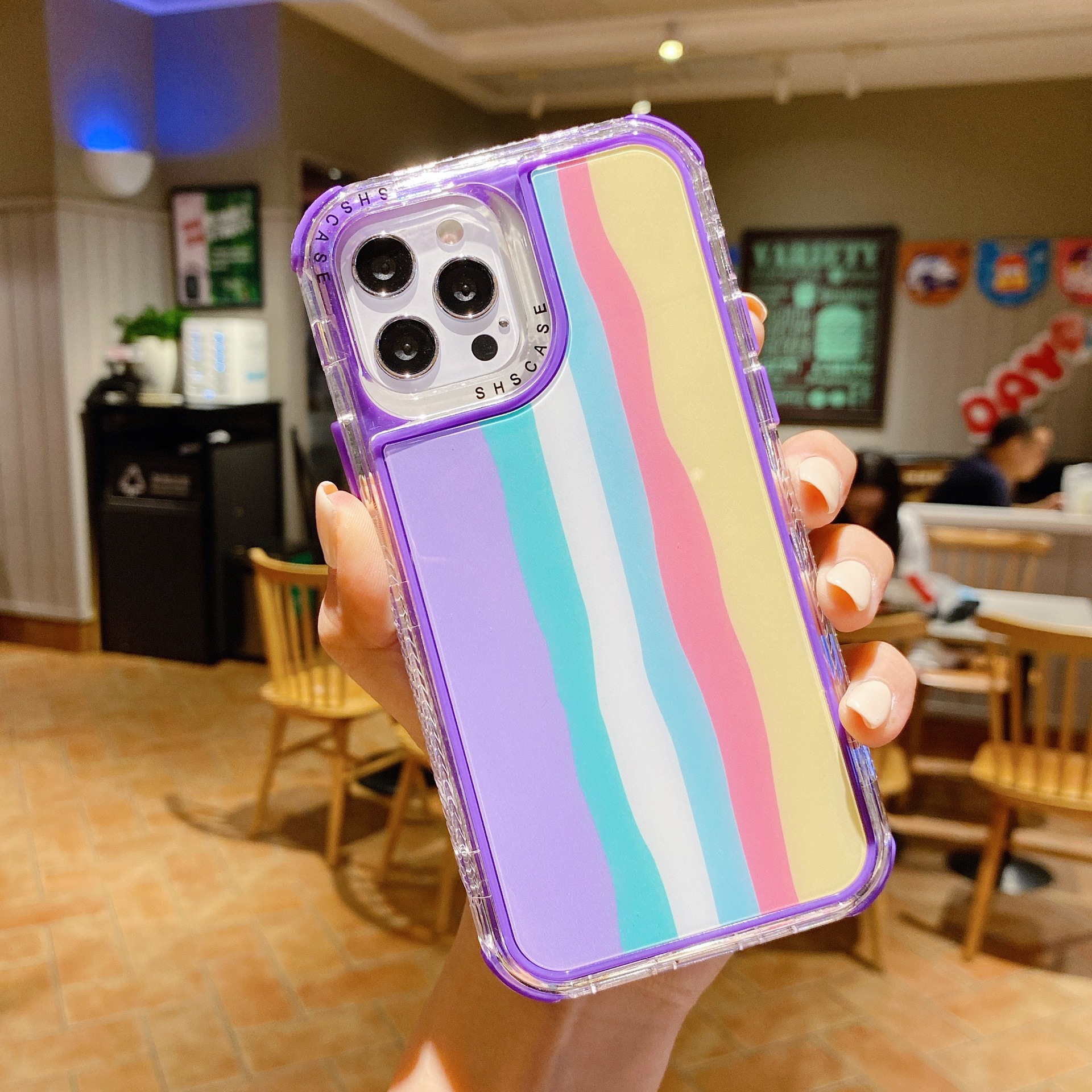 Cross-border New Arrival For  13 Phone Case  12 Rainbow Xs Three-in-one Glass 12pro Protective Case display picture 2