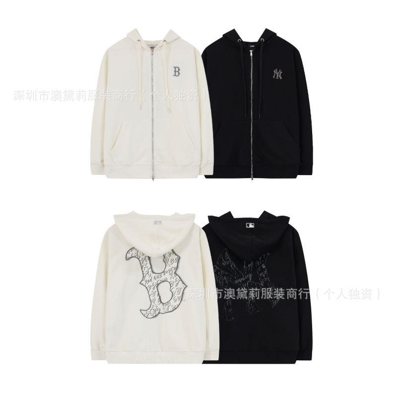 Fashionable Brand Mlb Men and Women Couple Trendyy Back Label Large Logo Hooded Sweatshirt Jacket 25 Autumn and Winter New Zipper Jacket Fashionable Brand Mlb Men and Women Couple Trendyy Back Label Large Logo Hooded Sweatshirt Jacket 25 Autumn and Winter New Zipper Jacket