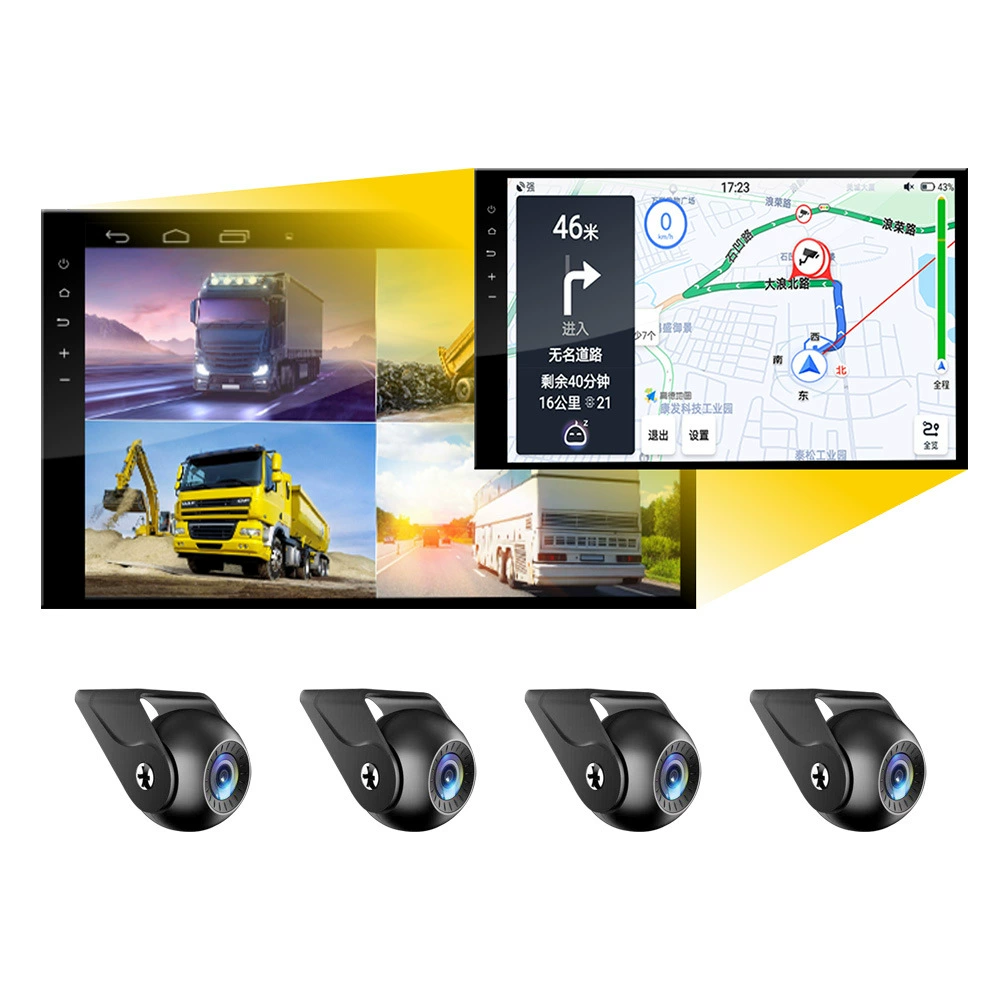 T960 большой экран навигации с четырьмя касанием мониторинга грузовика рекордер