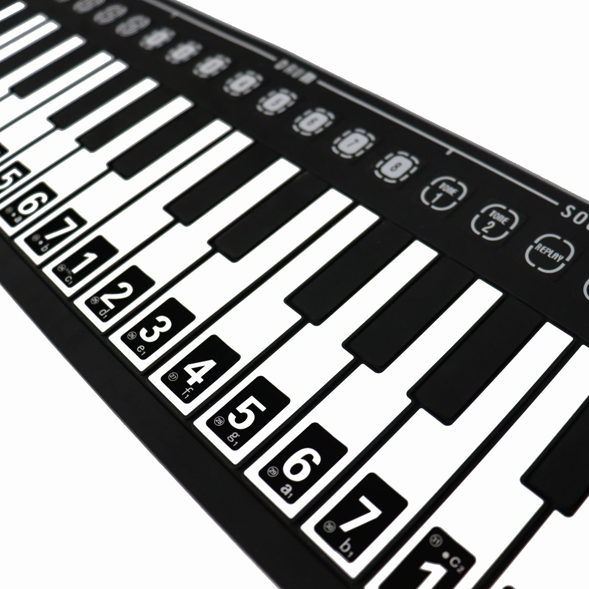 Universal black electronic piano, keyboard, sticker, 49 keys, 61 keys, 88 keys 4