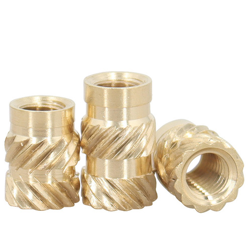 Tuba hot melt copper nut double twill injection molded copper flower mother copper insert mobile phone copper nut M1M1.2M1.4-M8
