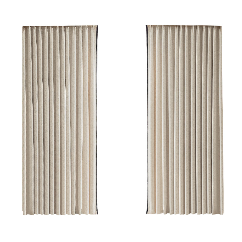 Medieval crema viento negro cortina dormitorio de alto nivel estilo francés nuevo algodón canapé cortina de sombra