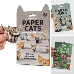 新款DIY Paper Cats DIY纸猫折叠动物折纸50pcs