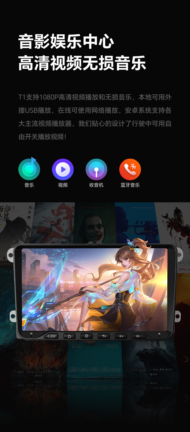Suitable for 9inch Volkswagen Typec Button Car Gps Smart Navigation Central Control Carplay All-In-One Device