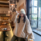 Демисезонная бархатная куртка с капюшоном, в корейском стиле, средней длины