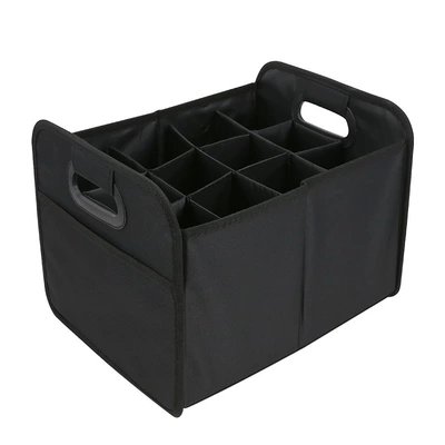 Red Wine Bottles Wine Glass Storage – Car storage bag/box - black-12-grids-3237275cm