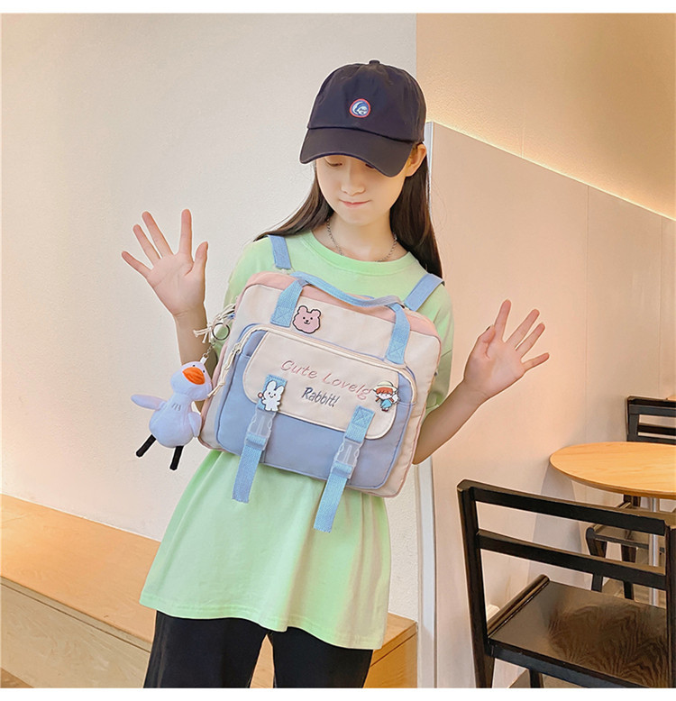 Dual-use Portable School Primary School Students One-shoulder Messenger Backpack Make-up Class Backpack display picture 33