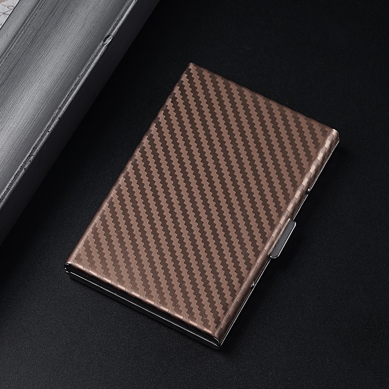 Nuevo bolso de tarjeta de metal portátil antirrobo para hombre de alta gama multifuncional antimagnético de acero inoxidable caja de tarjeta caja de tarjeta de banco