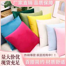 亚马逊 北欧ins纯色现代简约风格双面素色抱枕沙发套抱枕套靠枕套