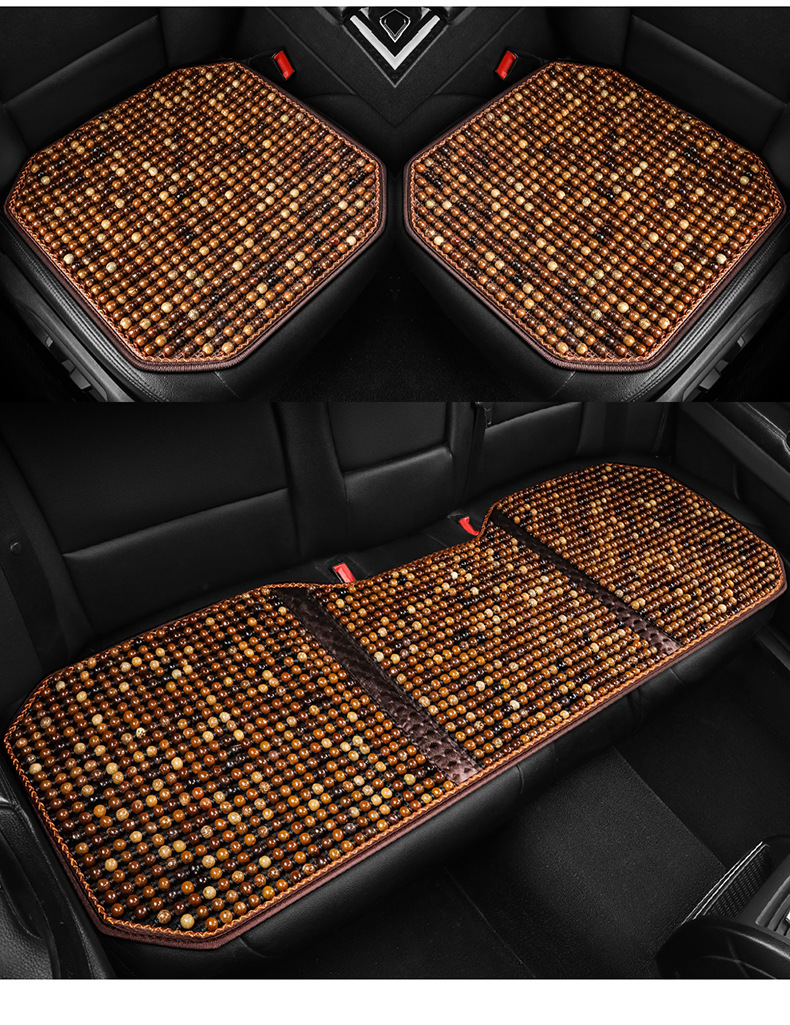 Amazon Bodhi Car Seat Cushion Summer Cooling Cushion Summer Wooden Beads Breathable Single Driver Seat Cover Cushion