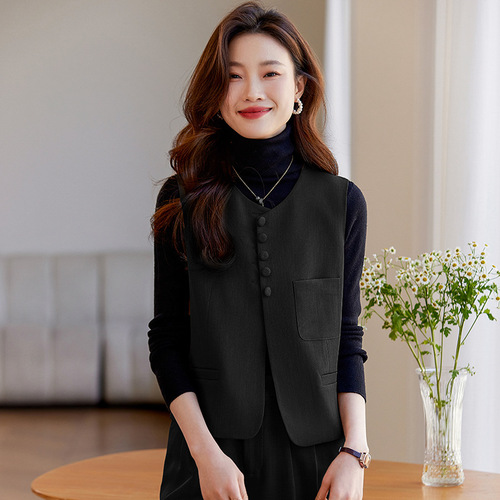 Vest small fragrant style suit women's short spring and autumn 2024 new high-end small slim vest jacket